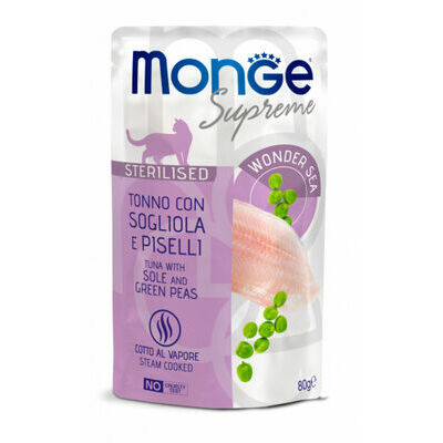 Monge Supreme pouches Tuna with sole&green peas Sterilised 80 g