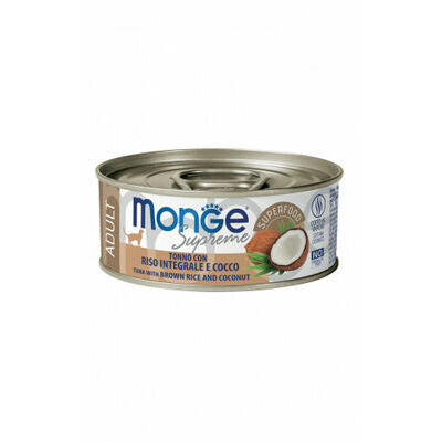 Monge Supreme Tuna with Brown rice&coconut Adult 80 g - konservi kaķiem