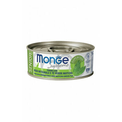 Monge Supreme Tuna with Brown rice&Matcha Green Tea Senior 80 g - konservi kaķiem