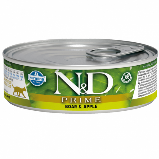 Farmina N&D Cat Prime Boar Apple Mitrā barība kaķiem ar mežacūku, 70g