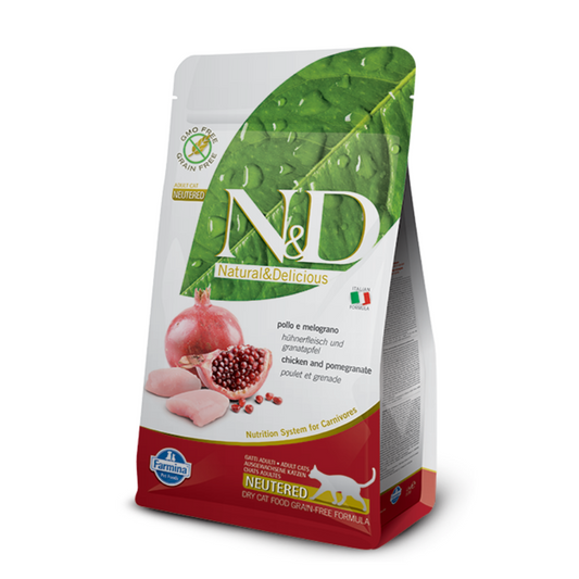 Farmina Dry Food - N&D Cat Prime Chicken and Pomegranate Dry Cat Food, 10kg