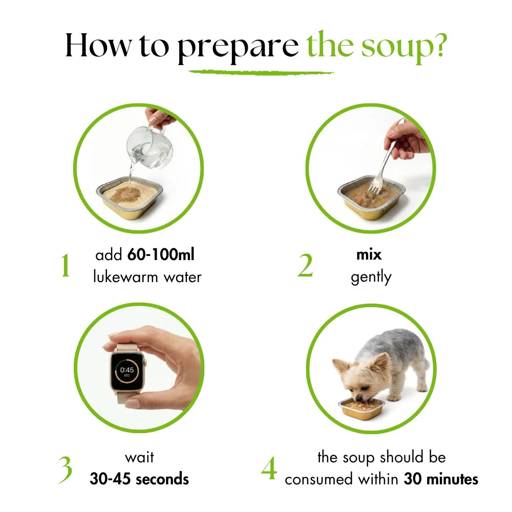 Dr Malou Freeze-Dried Soup for Dogs with Duck & Broccoli, 12 g