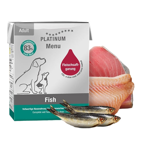 Platinum Menu Wet Dog Food With Pure Fish, 375g
