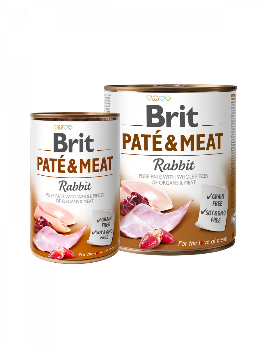 Alimento húmedo para perros Brit Pate & Meat con conejo, 400 g