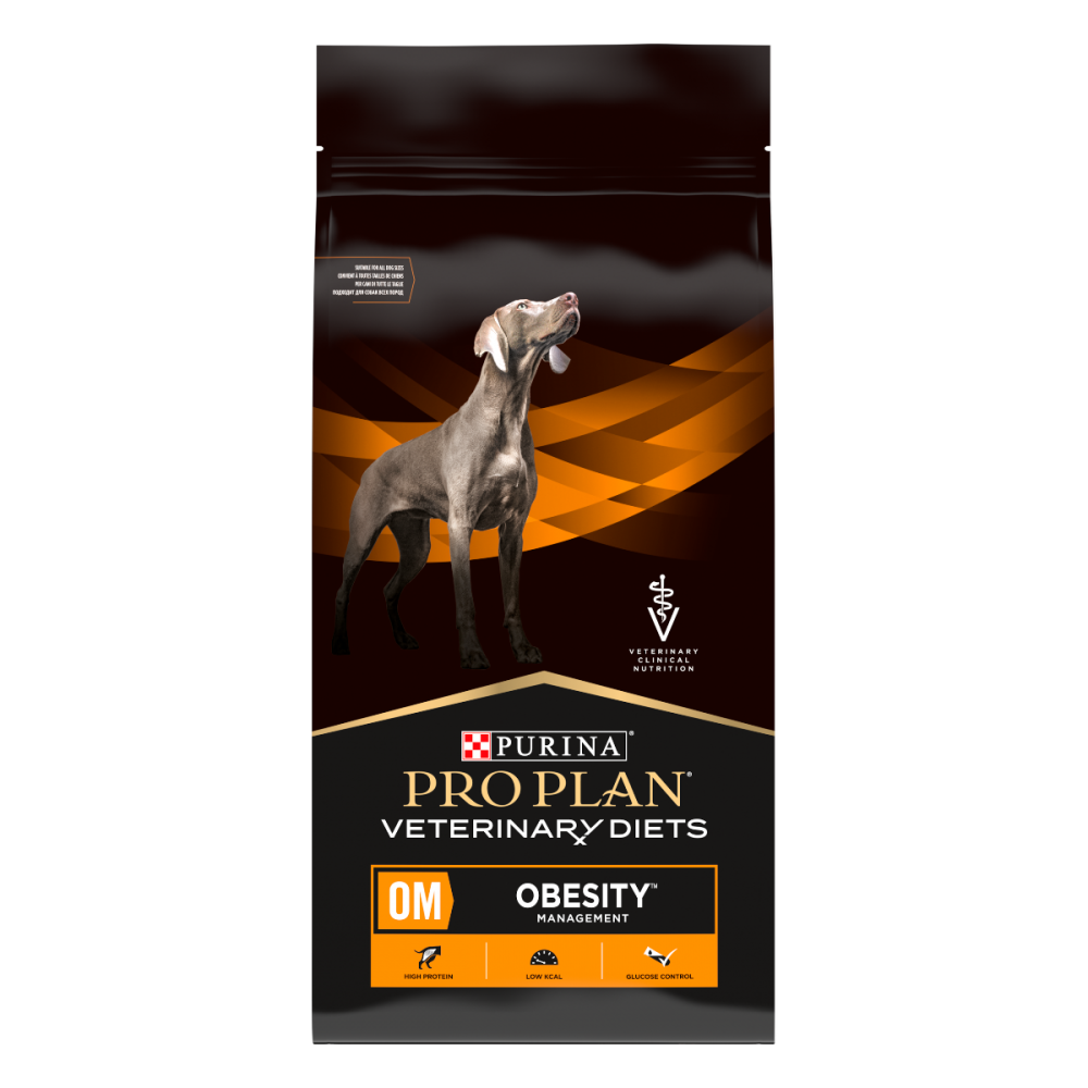 Purina PRO PLAN® VETERINARY DIETS OM Obesity Management Sausā barība suņiem svara samazināšanai, 12kg