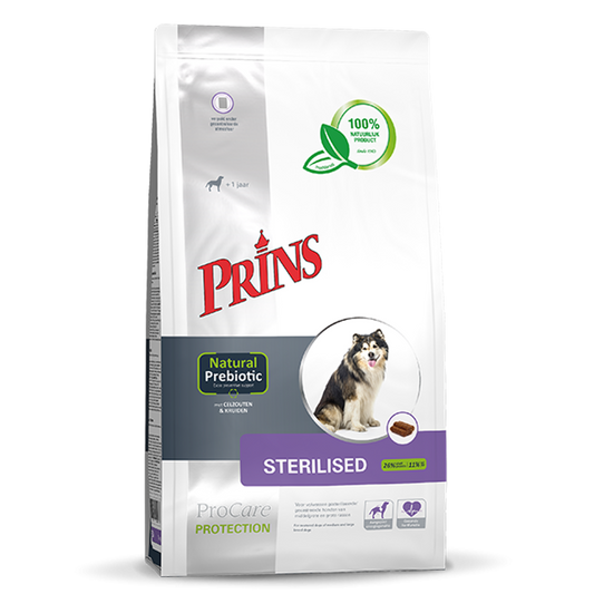 Prins ProCare Protection STERILISED Sausā barība sterilizētiem suņiem ar vistu, 15kg