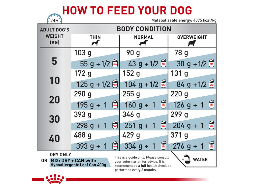 ROYAL CANIN® Veterinary Diet Canine  Hypoallergenic Dog Sausā barība suņiem ar zivi pret alerģiju, 2kg