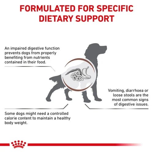 ROYAL CANIN® Gastrointestinal Måttligt Kalorihaltigt Torrfoder för Hund med Fågel, 2kg