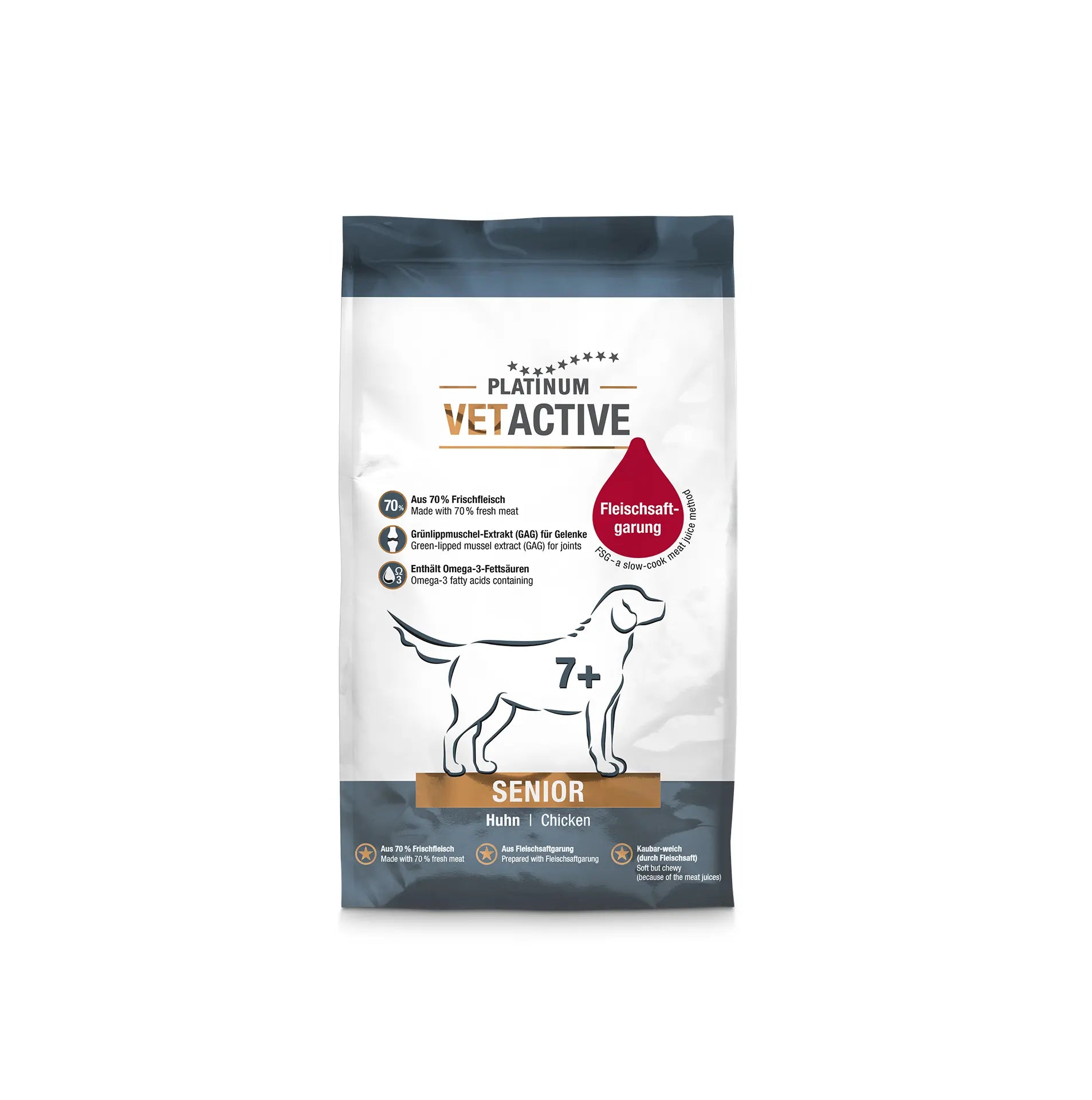 Platinum Senior Trockenfutter für Hunde mit Huhn, 5 kg