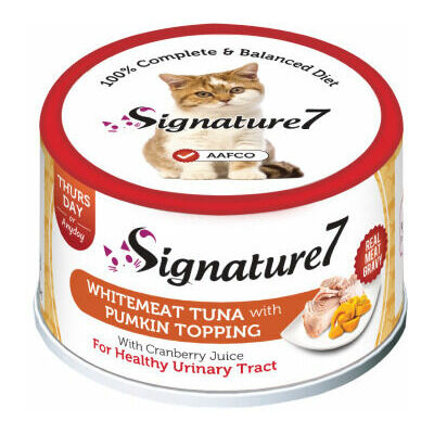 Signature 7 Whitemeat Tuna with Pumpkin 70g - konservi kaķiem