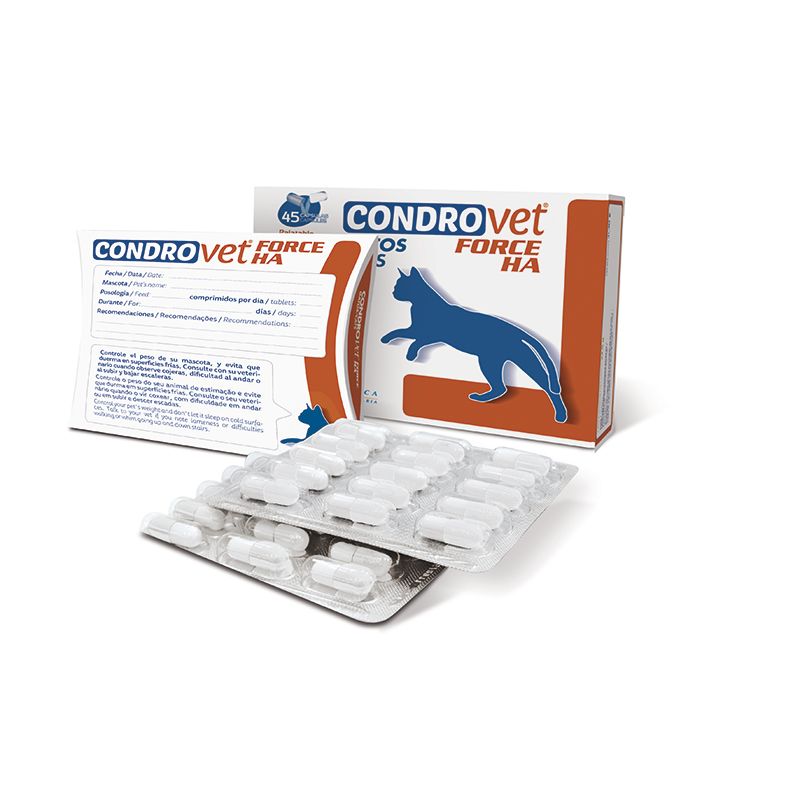 Bioiberica Condrovet Force HA Chats 45 Gélules