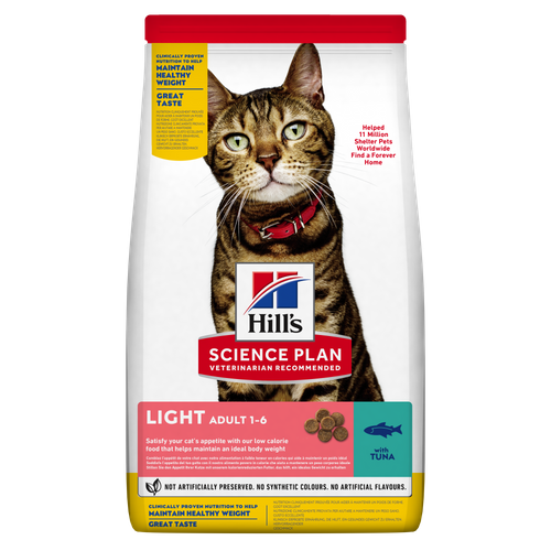 HILL'S SCIENCE PLAN Light Adult Cat Dry Food with Chicken, 1,5kg