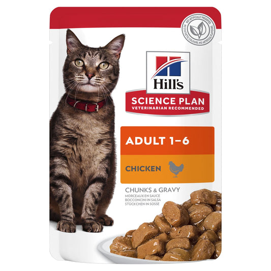 Hill's Science Plan Adult Cat Food with Chicken Pouch, Wet Cat Food, 85g