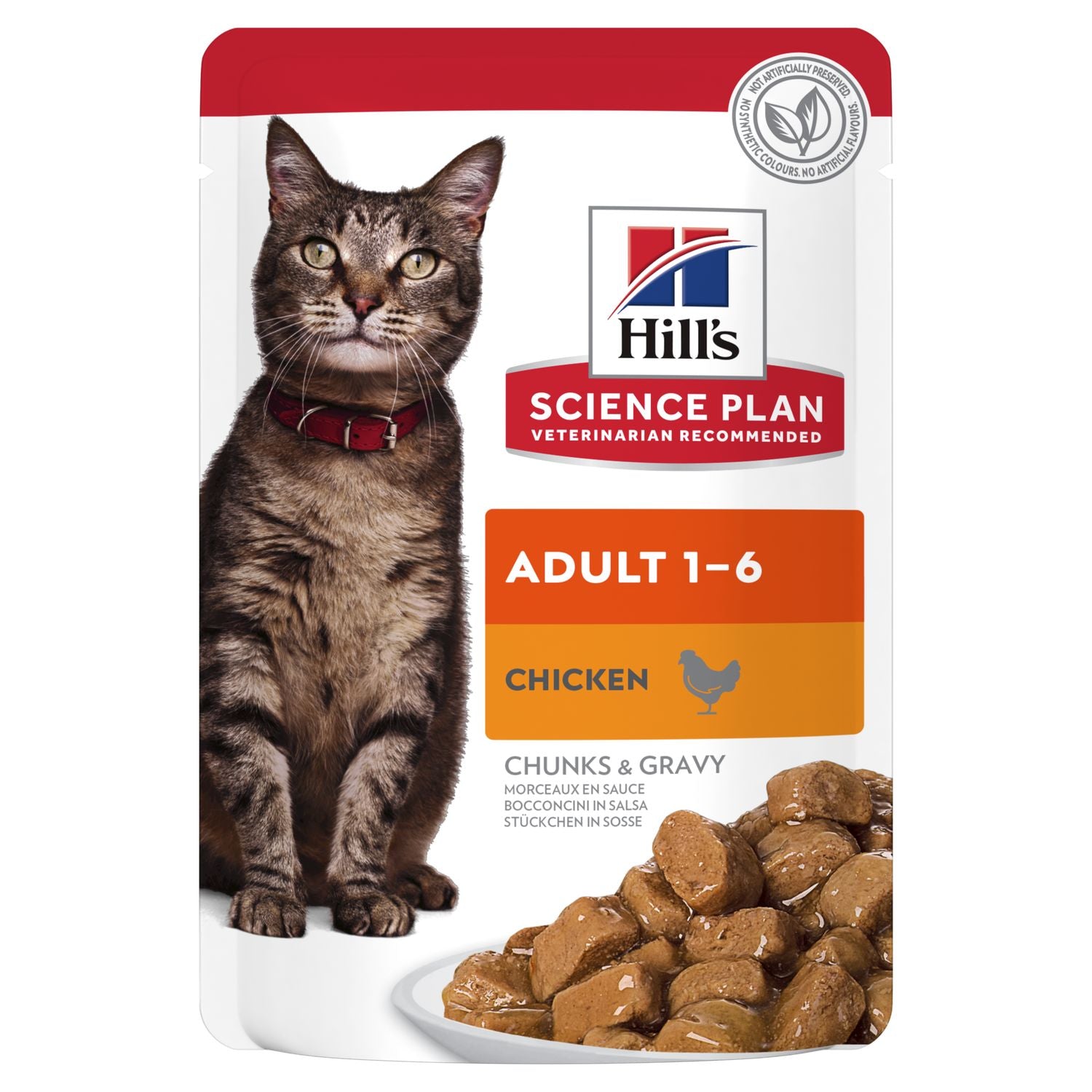 Hill's Science Plan Nourriture pour chat adulte avec sachet de poulet, nourriture humide pour chat, 85 g