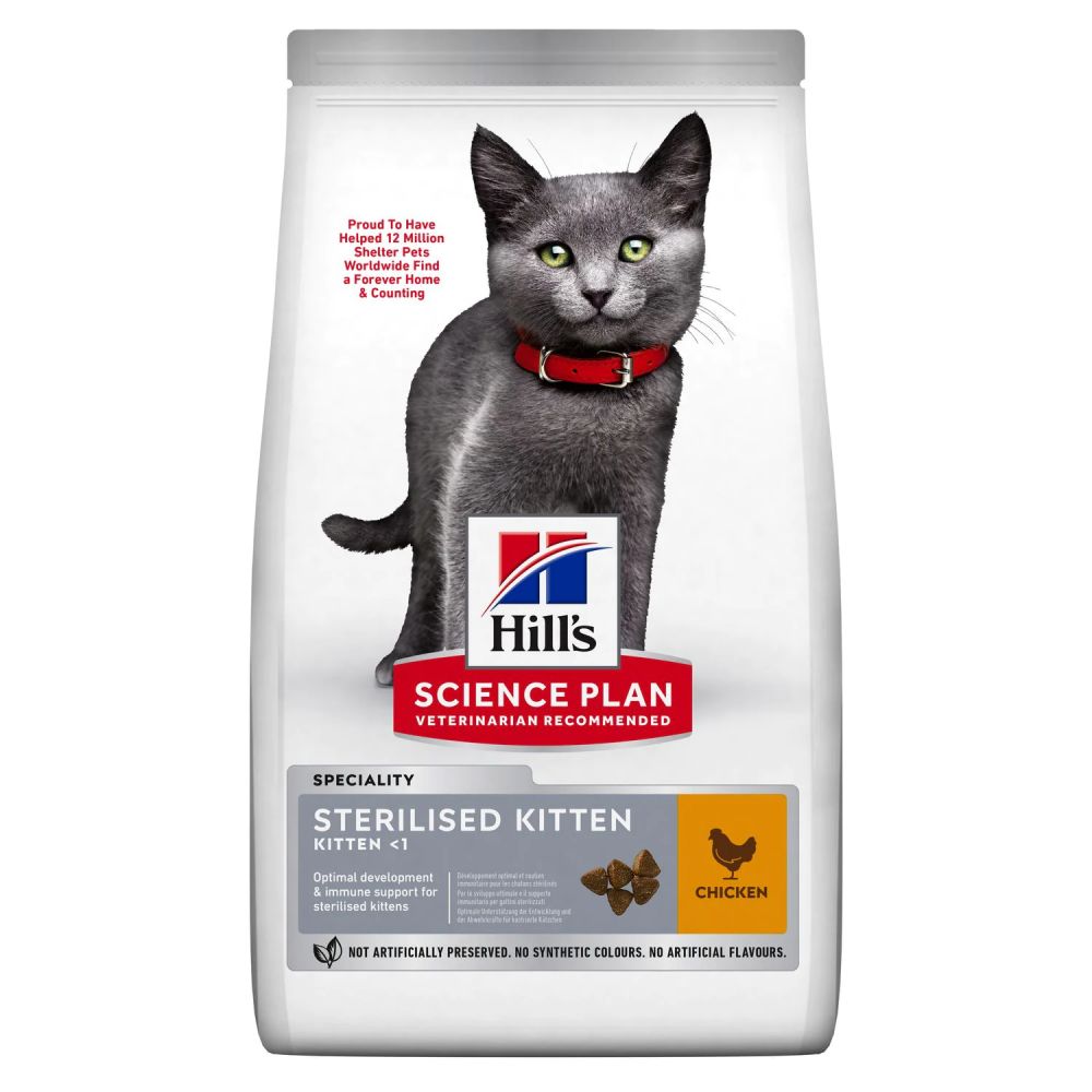 HILL'S SCIENCE PLAN Sterilised Kitten Dry Food With Chicken, 1,5kg