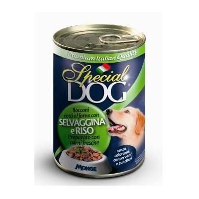 Special Dog Wet Dog Food with rice and wild game meat chunks 400 g