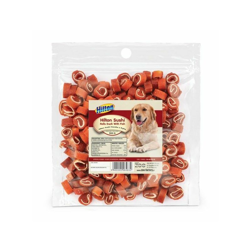Hilton Sushi Rolls Duck With Fish, Dog Treats, 500g