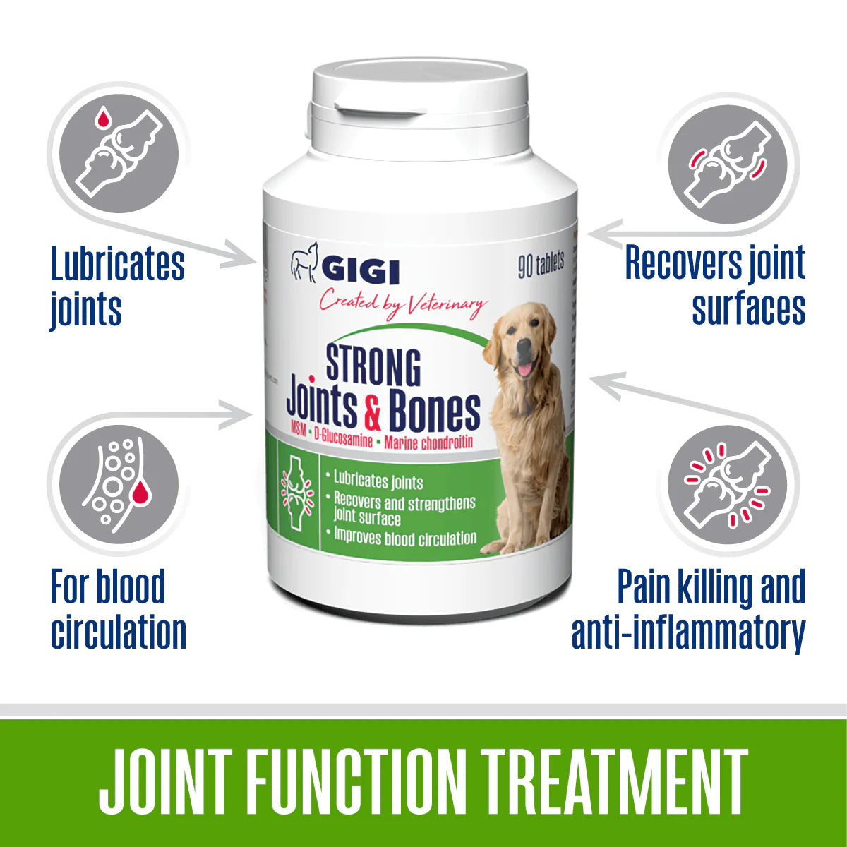 GIGI Strong Joints and Bones Dog Joint & Bone Supplement, N30