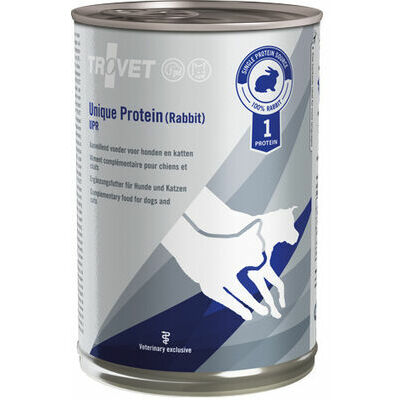 Trovet Unique Protein (Rabbit) dog/cat 400g / UPR - konservi suņiem un kaķiem