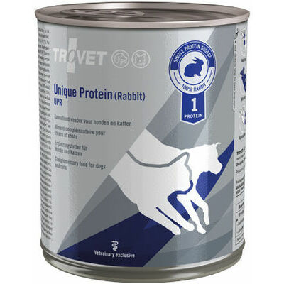 Trovet Unique Protein (Rabbit) dog/cat 800g / UPR - konservi suņiem un kaķiem