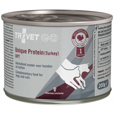 Trovet Unique Protein (Turkey) dog/cat 200g / UPT - konservi suņiem un kaķiem