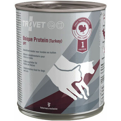 Trovet Unique Protein (Turkey) dog/cat 800g / UPT - konservi suņiem un kaķiem