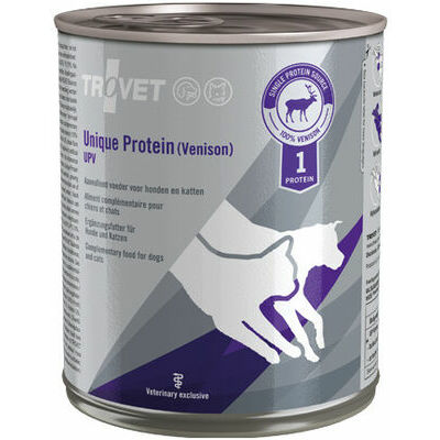 Trovet Unique Protein (Venison) dog/cat 800g / UPV - konservi suņiem un kaķiem