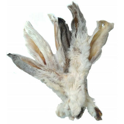 "Laikas Gardums" Rabbit Ears with Fur, 1kg Treats for Dogs