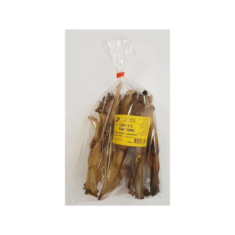 "Laikas Gardums" Rabbit Ears (Natural), 200g Treats for Dogs