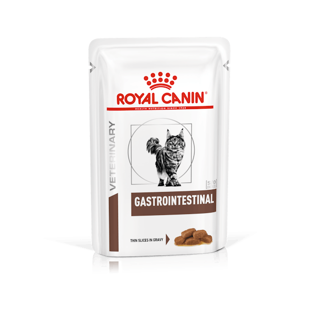 ROYAL CANIN® Veterinary Gastrointestinal Dünne Scheiben in Sauce Nassfutter für Katzen, 85 g