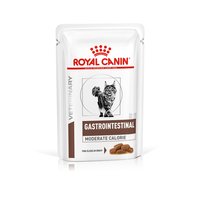 ROYAL CANIN® Veterinary Gastrointestinal Moderate Calorie Thin Slices In Gravy Cat Wet Food, 85g