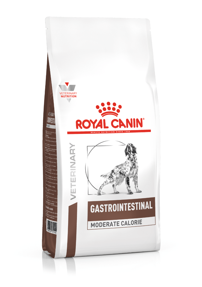 ROYAL CANIN® Veterinary Diet Gastrointestinal Moderate Calorie Dog Sausā barība suņiem ar mājputna gaļu gremošanas funkciju veicināšanai, 2kg