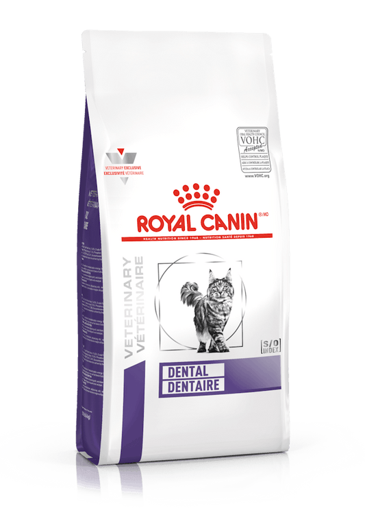 ROYAL CANIN® Veterinary Dental Sausā barība kaķiem zobakmens aizturēšanai, 1,5kg