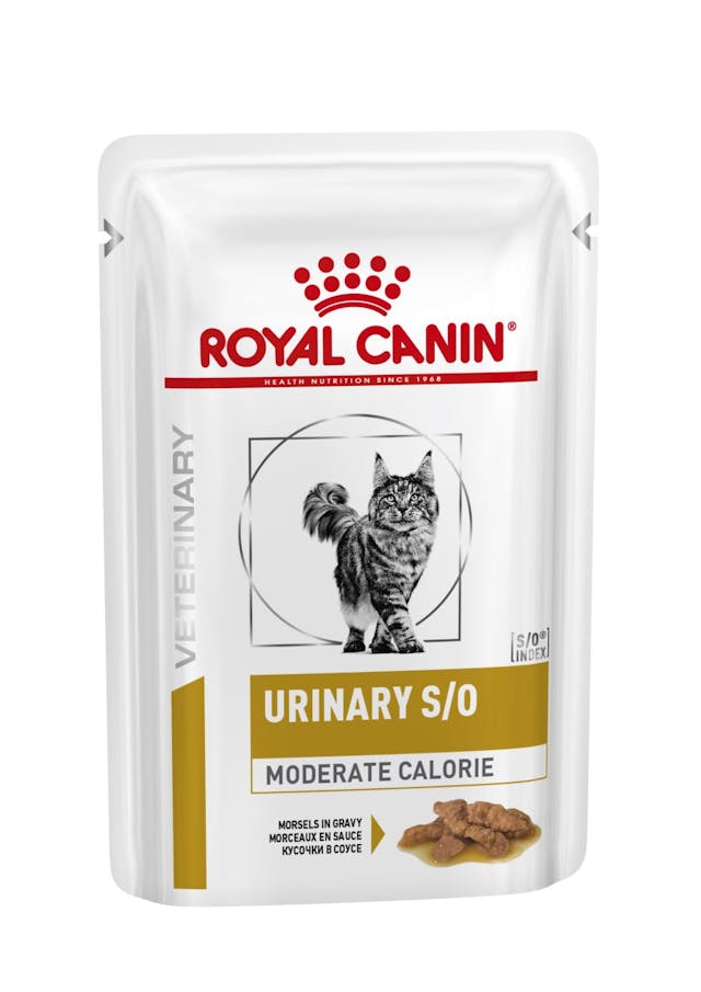 ROYAL CANIN® Veterinary URINARY S/O Moderate Calorie Mitrā barība kaķiem urīnceļu atbalstam, 85g