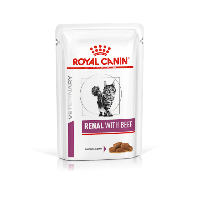 ROYAL CANIN® Veterinary Renal With Beef Thin Slices In Gravy Cat Wet Food, 85g