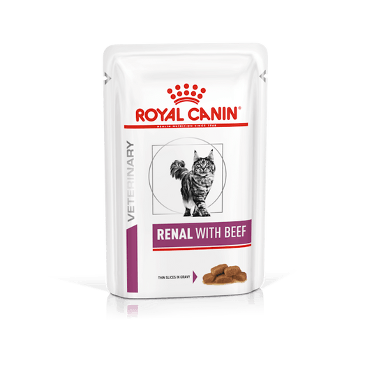 ROYAL CANIN® Veterinary Renal With Beef Thin Slices In Gravy Cat Wet Food, 85g