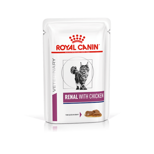 ROYAL CANIN® Veterinary Renal With Chicken Thin Slices In Gravy Cat Wet Food, 85g