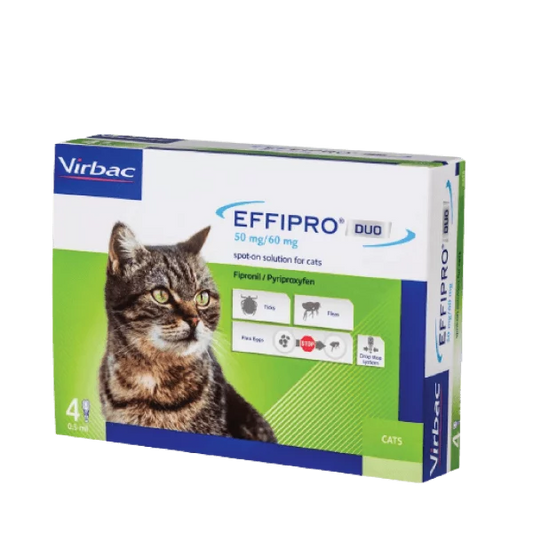 Virbac Effipro Duo® Against Fleas and Tick For Cats 50mg/60 mg N4