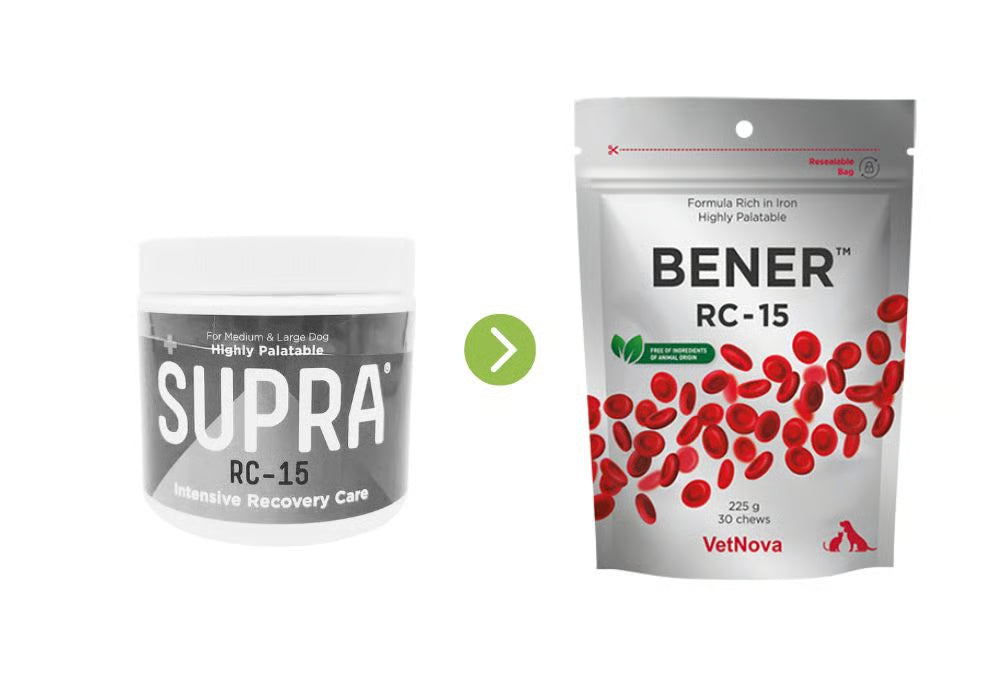 Vetnova SUPRA RC-15 Suplemento vitamínico-mineral para perros y gatos, 225 g