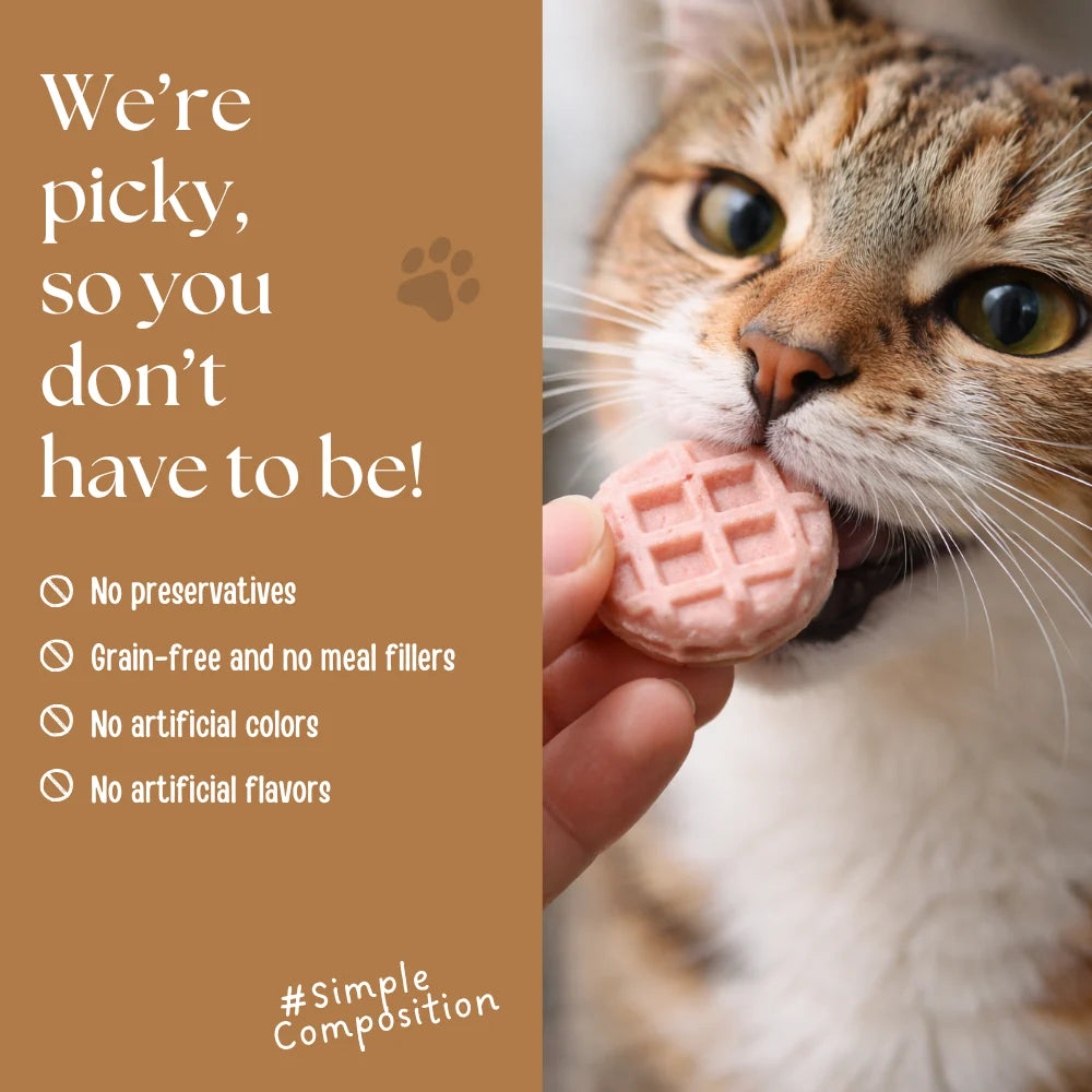 Dr Malou Freeze-Dried Meat Waffles for Cats - Mixed Flavours, 60 g