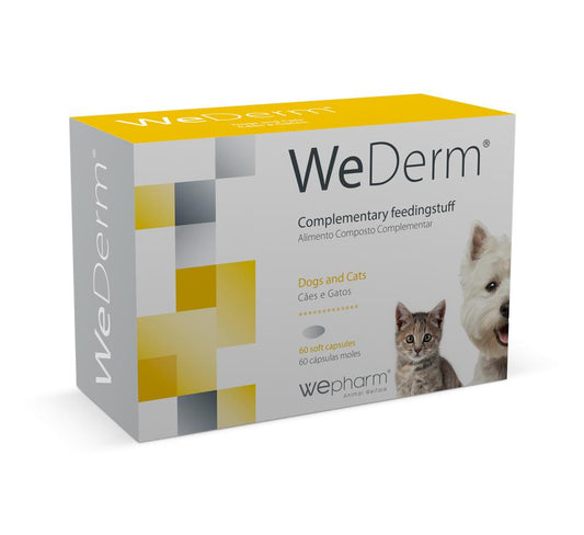 Wepharm® WeDerm® Skin and Coat Supplement For Cats and Dogs, 60 capsules