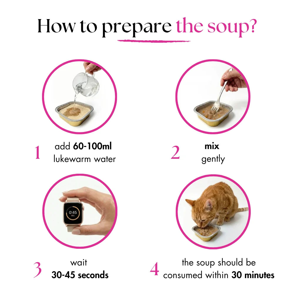 Dr Malou Freeze-Dried Soup for Cats with Chicken & Cranberries Urinary, 12 g