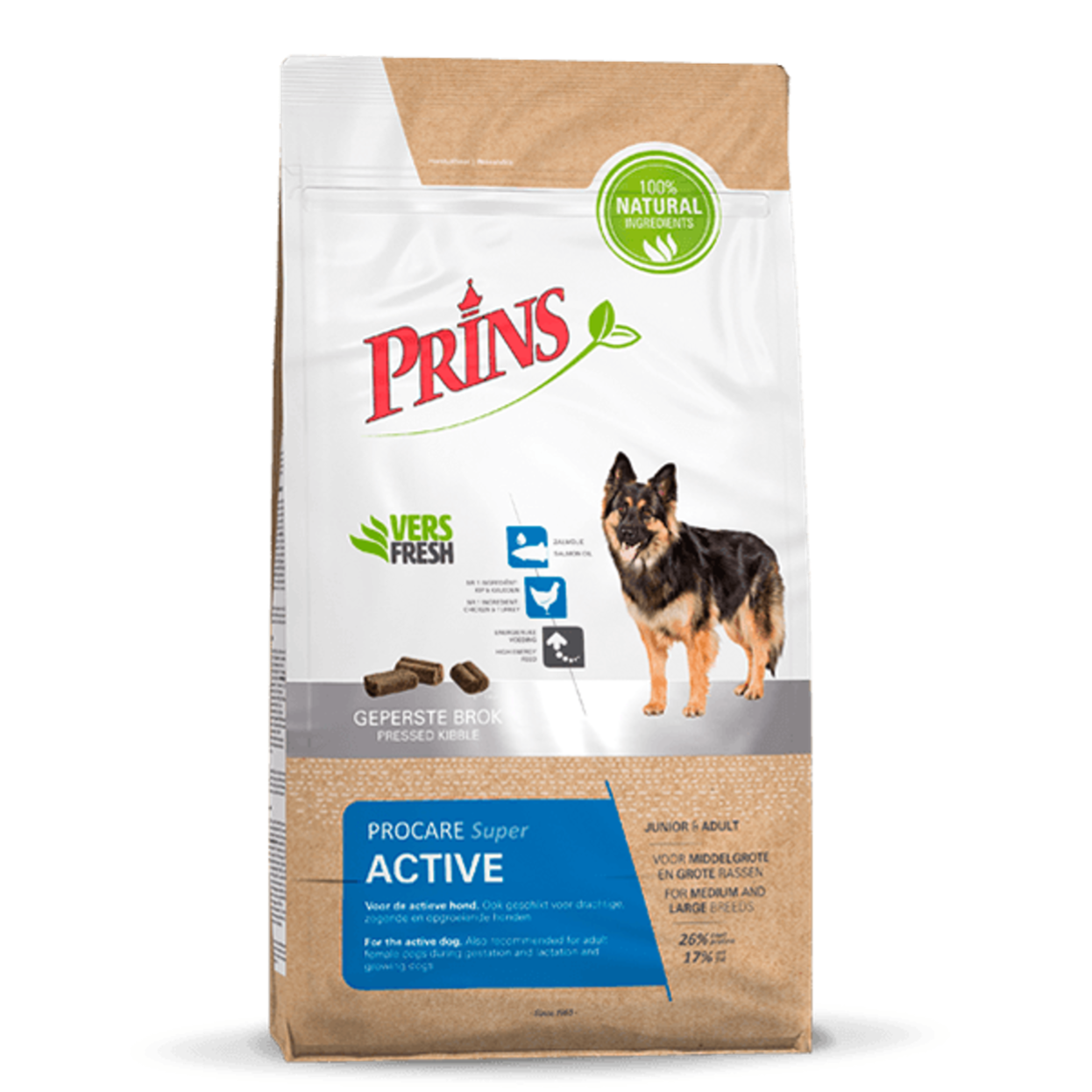 Prins ProCare SUPER ACTIVE, Dry Dog Food With Chicken, 20kg