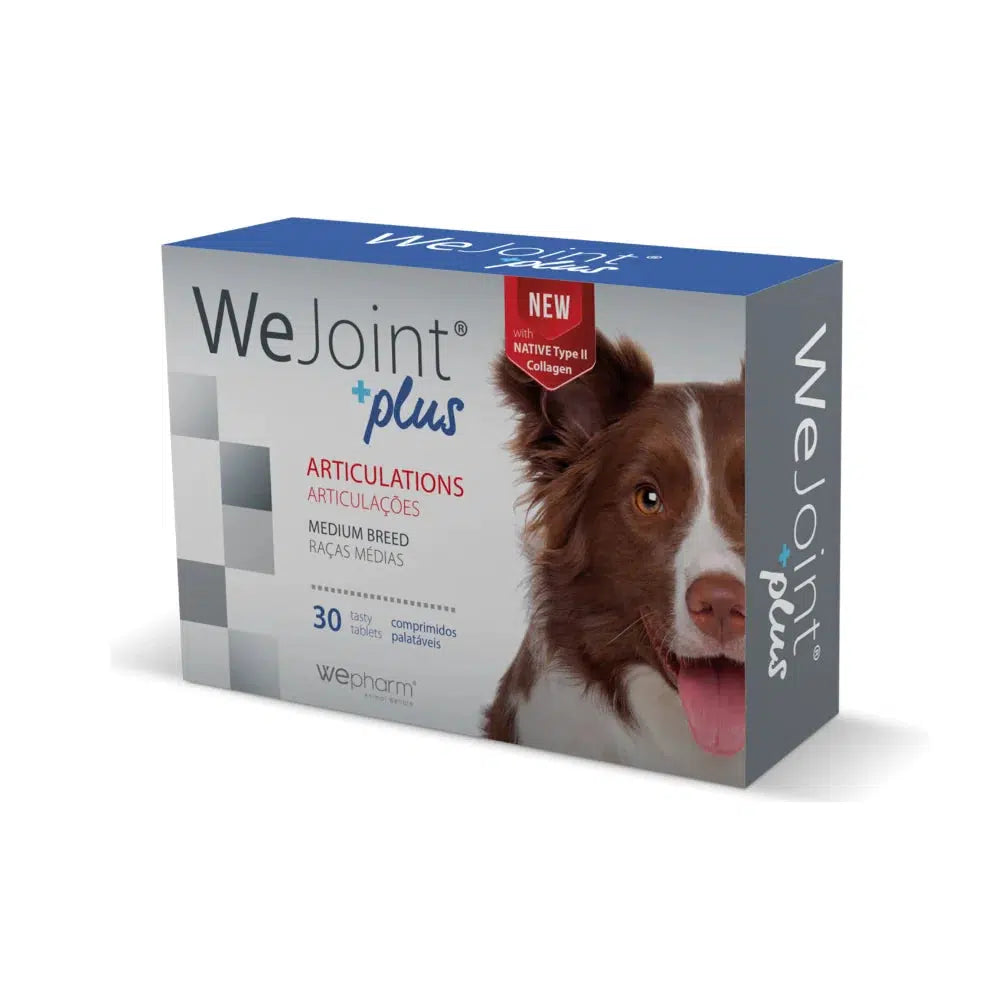 Wepharm® WeJoint® Plus papildbarība locītavu atbalstam vidēja auguma suņiem, 10-25kg (30 garšīgas tabletes)