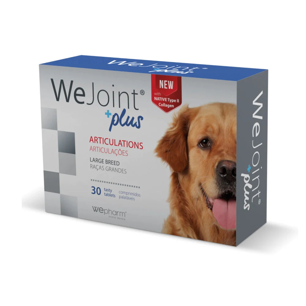 Wepharm® WeJoint® Plus papildbarība locītavu atbalstam lielas šķirnes suņiem >25kg, 30 garšīgās tabletes 