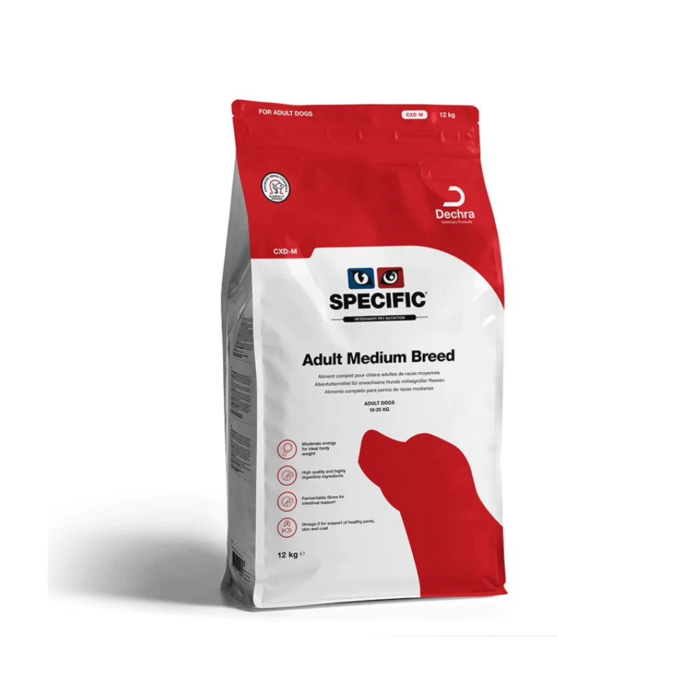 SPECIFIC™ CXD-M Trockenfutter für ausgewachsene Hunde mittlerer Rassen mit Fisch, 4 kg