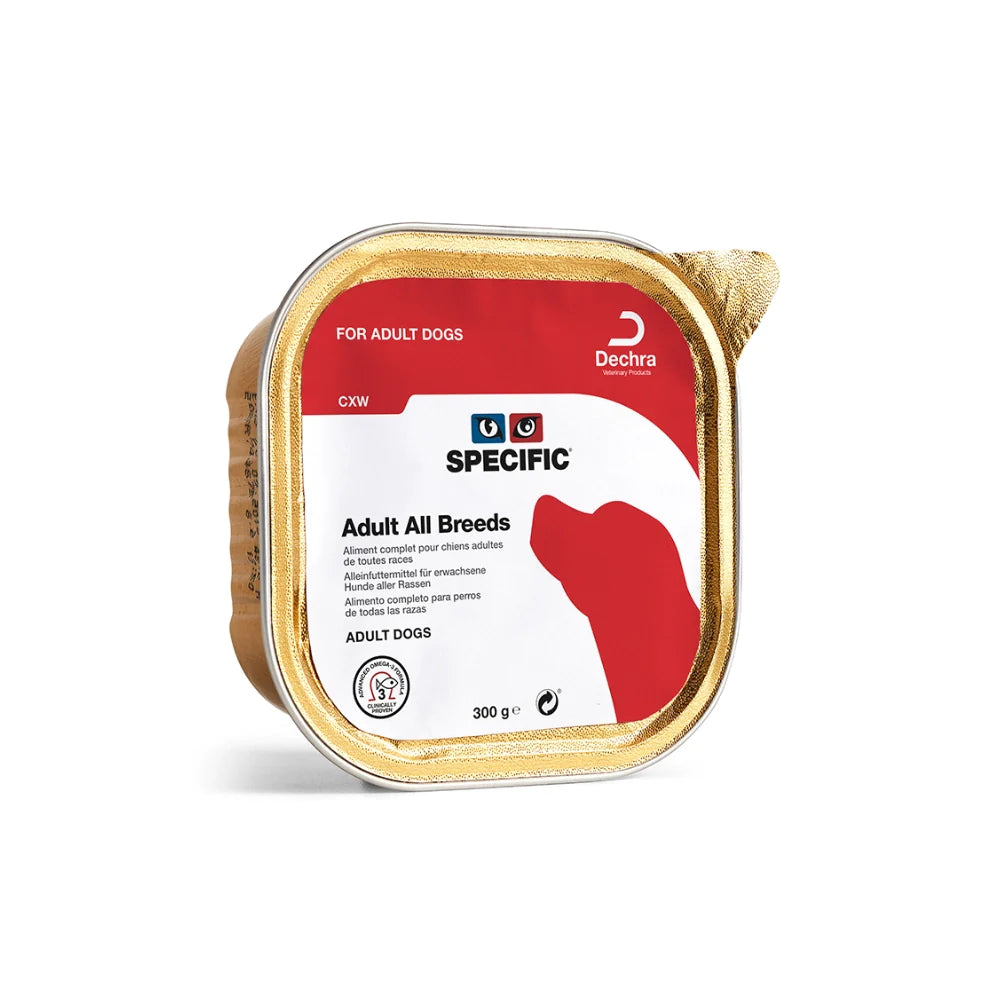 SPECIFIC™ Dog CXW Adult All Breeds, Nassfutter für Hunde mit Schweinefleisch, 300 g