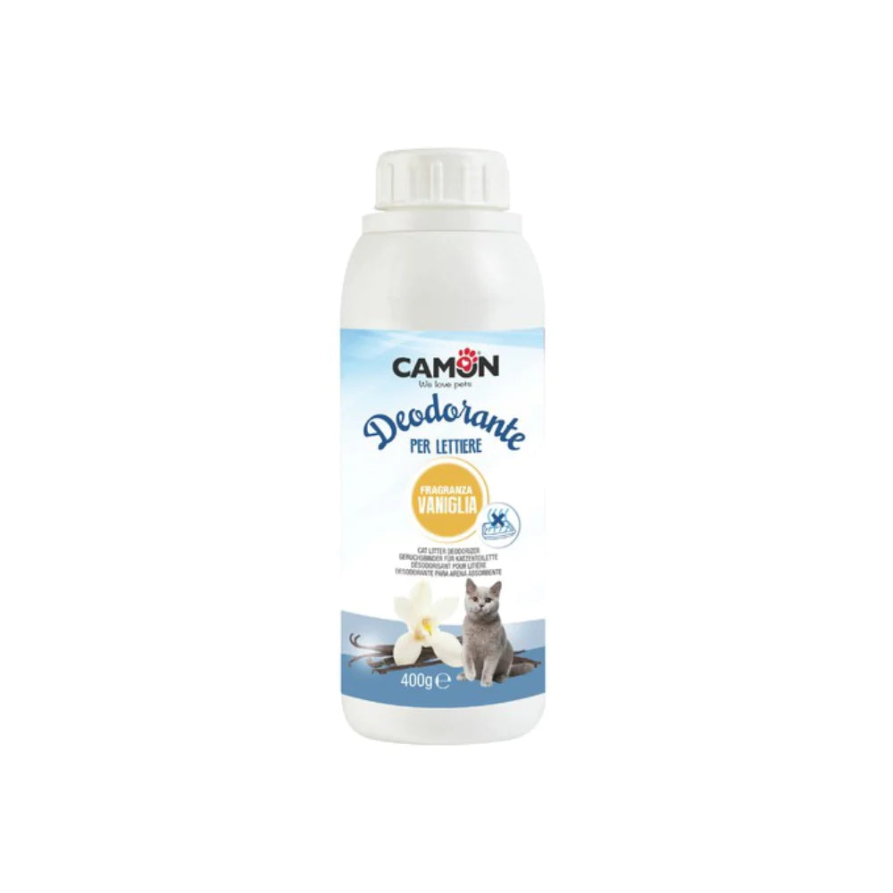Camon Desodorante Para Cajas Gatos/Roedores VAINILLA 400gr
