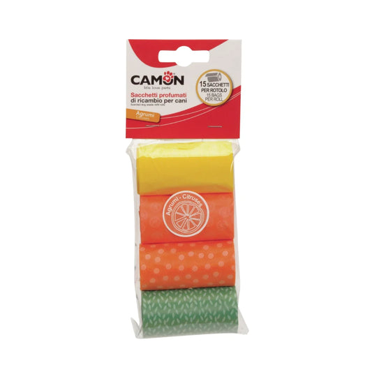 Camon Stool Collection Bags Citrus Scent 15 Bags x 4 Per Roll