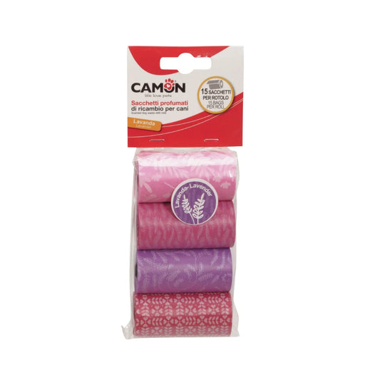 Camon Stool Bags With Lavender Scent 15 Bags x 4 Per Roll